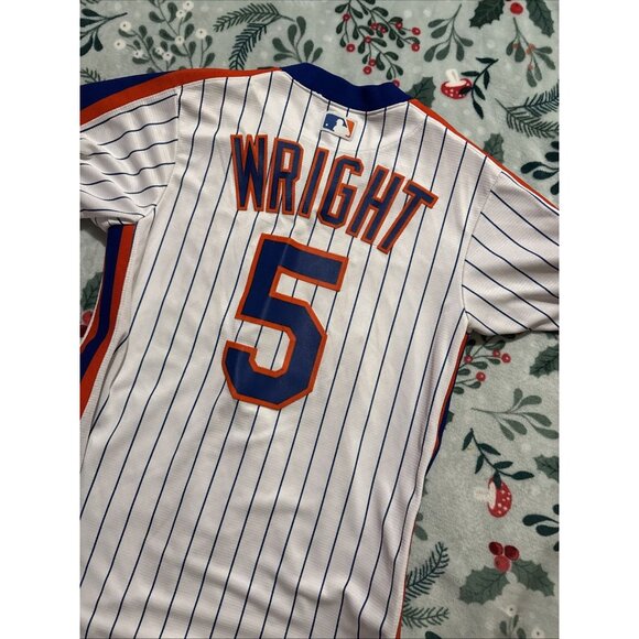 New York Mets David Wright Pinstripe Baseball jersey - Size: Small - Picture 5 of 10
